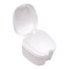 Denture Case 1pc Denture Bath Box Organizer Dental False Teeth Storage with Hanging Net Container Cleaning Cases(White) view 1
