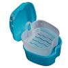 Denture Case 1pc Denture Bath Box Organizer Dental False Teeth Storage with Hanging Net Container Cleaning Cases(White) view 4