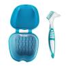 Denture Case 2pcs Dental Retainer Mouth Guard Denture Storage Case Box Teeth Brush Oral Supplies Organizer Accessories(2pcs-Blue) view 1