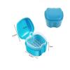 Denture Case 1Pc Denture Bath Box Dental False Teeth Storage Case with Hanging Net Container Artificial Tooth Organizer(1Pc Yellow) view 3