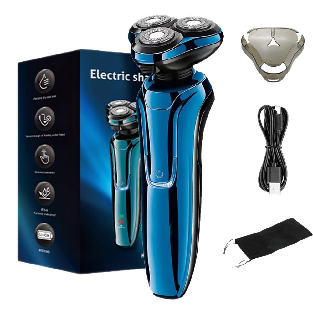 2026 Upgrade Sekoda Pro 8 Electric Shaver, Electric Razor for Man, 4D Floating Head Shaver, Fast Charging, Quiet Motor, Dual-Track Blades, IP6X Waterproof, for Mens, Husbands Gifts (Blue,Standard)