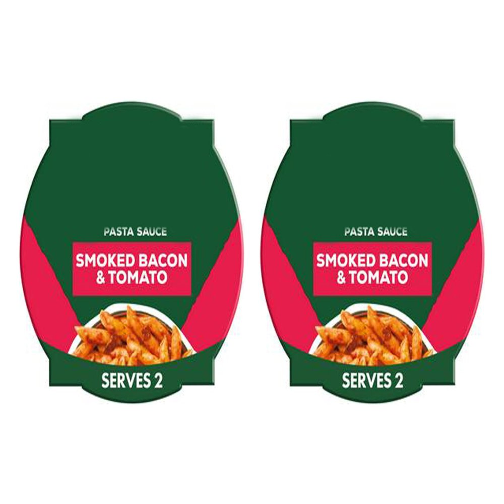 Premium Pasta Sauce with Smoked Bacon and Tomato, Rich Sauce with Onions, No Artificial Colours, 150g, Serves 2,Pack Of 2