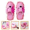 IMIKEYA Mop Slippers and Non-slip Soles Detachable with Chenille Cotton Material Reusable Good Absorbency Practical Home Cleaning Footwear for Indoor Use in Office and Bathroom view 4
