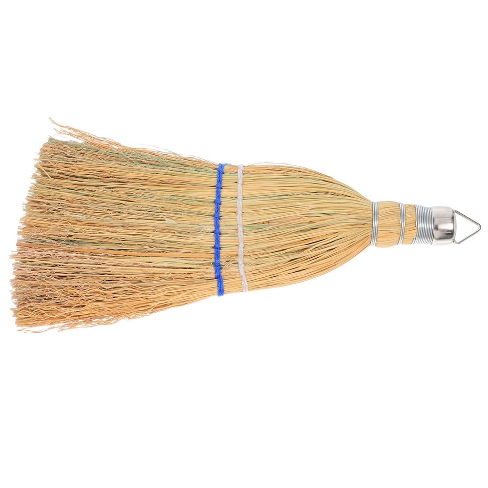 Baluue Handheld Outdoor Whisk Broom for Patio and Garage Cleaning Heavy Duty Straw Brush for Yard, Driveway, and Garden Debris Removal