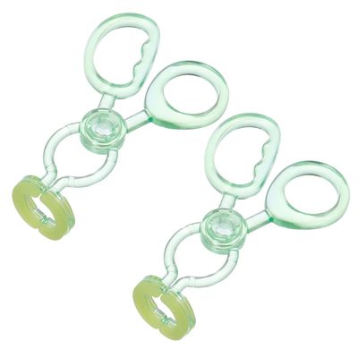 ELAYARD 2pcs Portable Invisible Applicator Tool Light Green with Tweezers for Precise Removal and Insertion Ergonomic Grip Travel Accessories for Daily Eye Wear Use