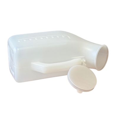 1000ml Mens Urinal Bottle Non Spill Urine Bottle for Male Use Durable Portable Pee Bottle with Leakproof Screw Cap Travel Urinal, Bedside or Car Use Spill Proof Wee Bottle for Men