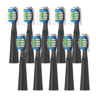 10PCS,Compatibility for Fairywill FW-E11 E10 E6 D7S Electric Toothbrush Replacement Brush Heads(10PCS White)