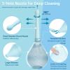 Enema Bulb douches for Men - Anti-Backflow Silicone Douche Bulb with 5 Metal Nozzle Holes,Home Enema Kit for Relief & Clean,Bulb Syringe for Men & WomenBlue view 4
