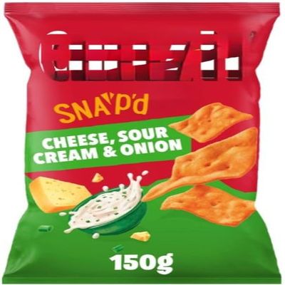 Cheese Sour Cream & Onion Snacks 150g (Pack Of 4) Delicious Tasty Treat Perfect For Sharing With Friends And Family