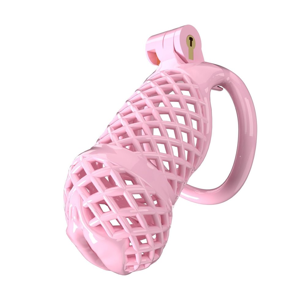 3-Colors Men's Skin-Friendly Resin Fitness Cages, Porous and Breathable Suitable for Beginners and Advanced Users-UKLZ14 (P1-Pink, B11)
