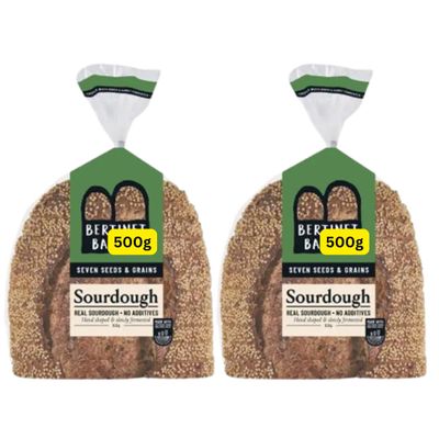 Seven Seeds & Grains Sourdough 2x500g Bertine Bakeries (2x500g)