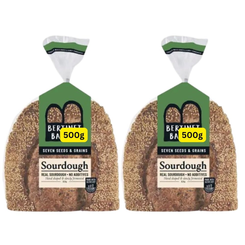 Seven Seeds & Grains Sourdough 2x500g Bertine Bakeries (2x500g)