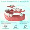 Custom Partial Dentures for Missing Teeth, Removable Dentures for Teeth, Fit Dentures False Teeth, Comfortable Temporary Teeth for Top and Bottom, Easy to Use, Create A Perfect Smile (3 Teeth) view 3