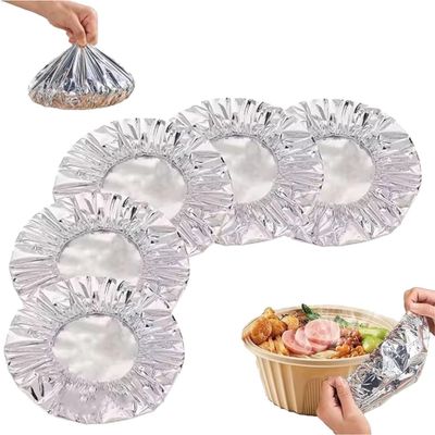 50/100/200Pcs Reusable Aluminum Foil Food Covers, Pop-Up Tin Foil Food Insulation Cover, Kitchen Fresh-Keeping Insulation Film, for Bowls & Dishes (50pcs)