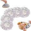 50/100/200Pcs Reusable Aluminum Foil Food Covers, Pop-Up Tin Foil Food Insulation Cover, Kitchen Fresh-Keeping Insulation Film, for Bowls & Dishes (50pcs) view 1