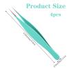 4 Pieces Pointed Tweezers for Women Facial Hair Sharp Blackhead Remover Set Ingrown Hair Removal Tweezers Stainless Steel Eyebrow Removal Tweezers view 2