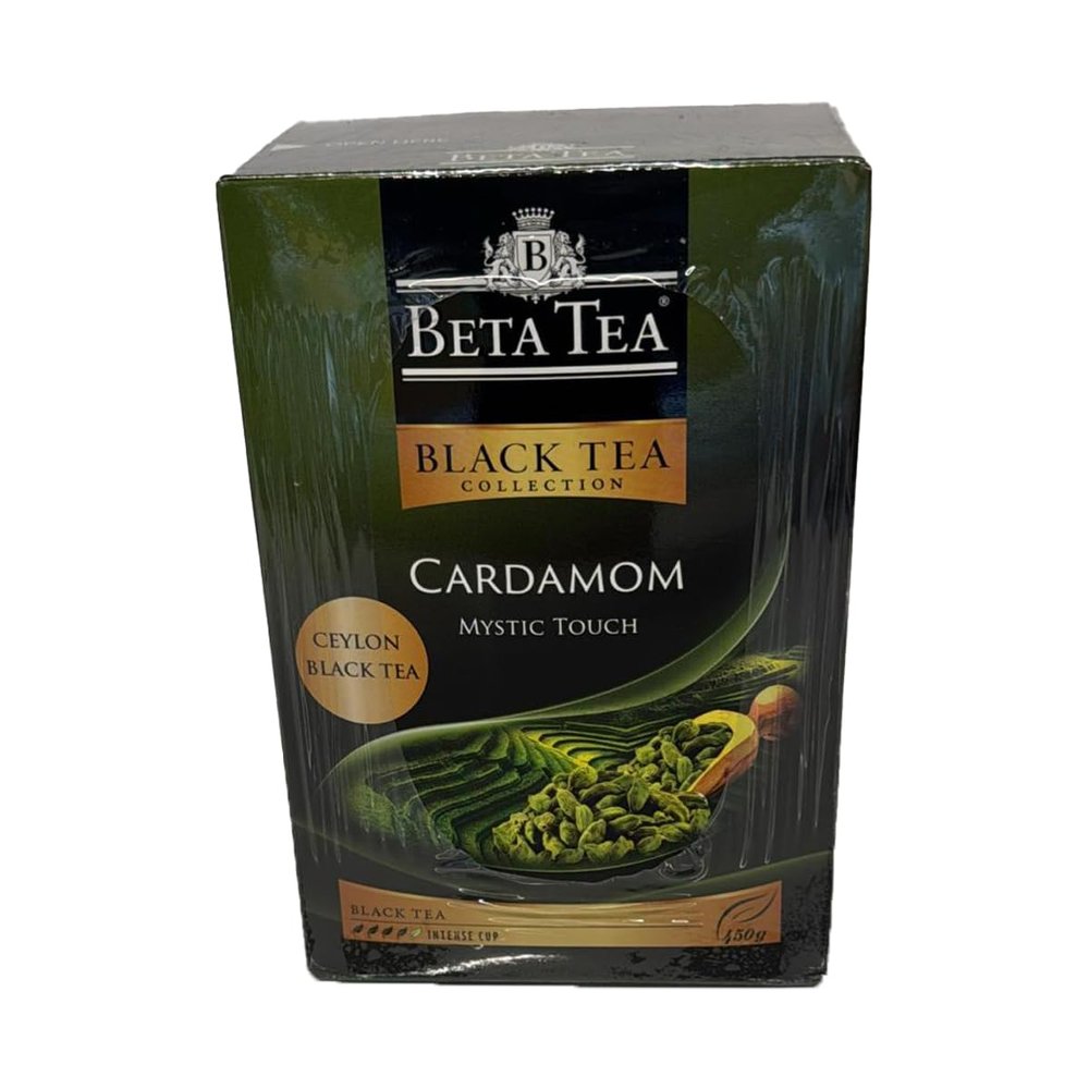 Beta Tea Cardamom Tea 450G Black Tea Collection, Ceylon Black Tea, Cardamom Mystic Touch Product Of Srilanka Pack Of 1