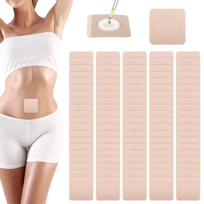100PCS Castor Oil Pack, Belly Button Patch Set, Castor Oil Patches with Natural Colour Panels, Disposable Self-Adhesive Pads for Tidy, No-Wash Daily Wellness Routines, Suitable for Home or Traveling