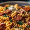 Feasts Spicy Chorizo Fusilli Ready Meal with Tomato Sauce, Free From Artificial Colours and Preservatives, 250g, Serves 1,Pack Of 3 view 3