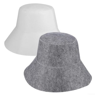 2 Pack Sauna Hats Made of Felt Material Providing Heat Protection and Moisture Absorption for Steam Bath and Sauna Experience (C)