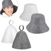 2 Pack Sauna Hats Made of Felt Material Providing Heat Protection and Moisture Absorption for Steam Bath and Sauna Experience (C) view 3