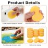 16Pcs Sponges, Round Natural Paint Sponges Cleaning Sponge for Face Paint & Pottery, High Absorption Soft Yellow Art Sponge for Pottery, Kitchen, Shoes, Leather Care & Painting view 3