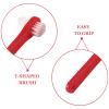 Healeved 3pcs Adult Toothbrushes Double-Sided Brush with Medium Hardness Bristles Plastic Small Toothbrush Head for Efficient Cleaning Denture and Teeth Easy to Travel and Carry view 3
