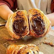 Mitram Premium Hazelnut Croissant Box Individually Wrapped Ready-to-EAT Pastries, Flaky Butter Croissants with Rich Nutty Filling