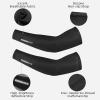 ERYUE UPF 50 Cooling Arm Sleeves for Outdoor Sports Basketball Fishing Golf Climbing Cycling - Nylon + Spandex Black/White 1 Pair (XXL) view 3
