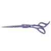 6 Inch Beard Trimming Scissors, Stainless Steel Hairdressing Shears, Professional Barber Scissors with Ergonomic Handle and Precision Blade, Mustache Clippers for Home Salon Person (Purple) view 4