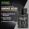 Amino Acid Supplements Full Spectrum All BCAA, EAA + Vitamin C & Botanical Blend High Strength, Free Form 60 Vegan Capsules | By NutriMali view 2
