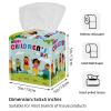 2PCS Square Tissue Box Cover, Happy Childrens Day Leather Tissue Case Facial Paper Organizer Dispenser for Vanity Toilet Tank Dresser Night Stand Table Countertop Office Car view 3