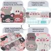 2PCS Square Tissue Box Cover, Pig Animals Leather Tissue Case Facial Paper Organizer Dispenser for Vanity Toilet Tank Dresser Night Stand Table Countertop Office Car view 4