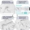2PCS Square Tissue Box Cover, Marble White Leather Tissue Case Facial Paper Organizer Dispenser for Vanity Toilet Tank Dresser Night Stand Table Countertop Office Car view 4