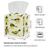 2PCS Square Tissue Box Cover, Birds Leather Tissue Case Facial Paper Organizer Dispenser for Vanity Toilet Tank Dresser Night Stand Table Countertop Office Car view 3