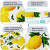 2PCS Square Tissue Box Cover, Lemon Fruit Leather Tissue Case Facial Paper Organizer Dispenser for Vanity Toilet Tank Dresser Night Stand Table Countertop Office Car view 4