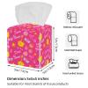 2PCS Square Tissue Box Cover, Pink Princess Crown Pattern Leather Tissue Case Facial Paper Organizer Dispenser for Vanity Toilet Tank Dresser Night Stand Table Countertop Office Car view 3