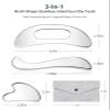 3-in-1 Stainless Steel Gua Sha Massage Tool Set, Muscle Scraper & IASTM Tools for Soft Tissue Mobilization, Myofascial Release, Body Skin Massage, Physical Therapy Sore Muscle Relief with Travel Pouch view 2