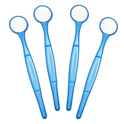 4 x Dental Mouth Mirror ~ Oral Dental Care (4 Blue)