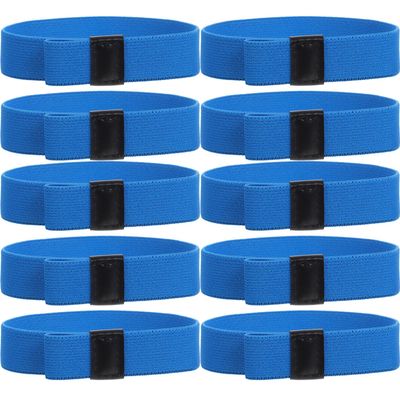 Cabilock 10Pcs Blue Adjustable Elastic Lunch Box Straps for Bento Containers, Food Box Fixing Bands for School, Travel and Camping, Washable Reusable Small Elastic Bands