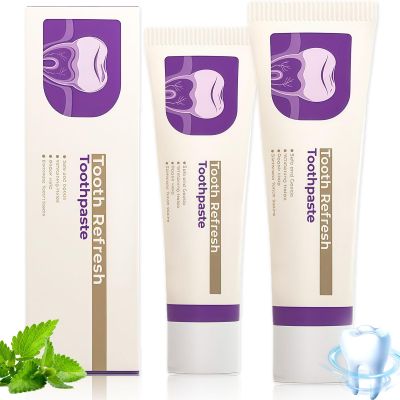 2pcs Kreain Nature Tooth Refresh Toothpaste, Tooth Refresh Toothpaste for Teeth Care, Enamel Strengthening, Fresh Breath, Deep Cleaning, Sensitive Teeth Oral Condition