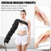 Lymphatic Drainage Massager, Electric Air Compression Leg Massager Machine for Pain and Circulation, 6-Cavity Recovery Boots, Circulation Compression, Timing Func | 0~250mmHg Kp (Black 2 Arm+2 L view 4