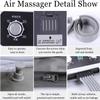 6 Cavity Air Compression Leg Massager Machine, Pressotherapy Boots for Lymphedema Circulation Relax Pain Relief, Professional Full Body Waist Arm Leg Relax Instrument (Grey 1 arm + 1 Leg + Waist) view 4