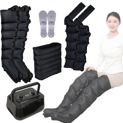 6-Cavity Lymphatic Drainage Massager, Full Body Massager, Electric Circulation Leg Arm Relax Instrument, Air Compression Boots, Pneumatic Leg Massager, Blood Circulation (Black 2 arms + 2 Legs +