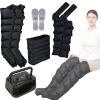 6-Cavity Lymphatic Drainage Massager, Full Body Massager, Electric Circulation Leg Arm Relax Instrument, Air Compression Boots, Pneumatic Leg Massager, Blood Circulation (Black 2 arms + 2 Legs + view 1