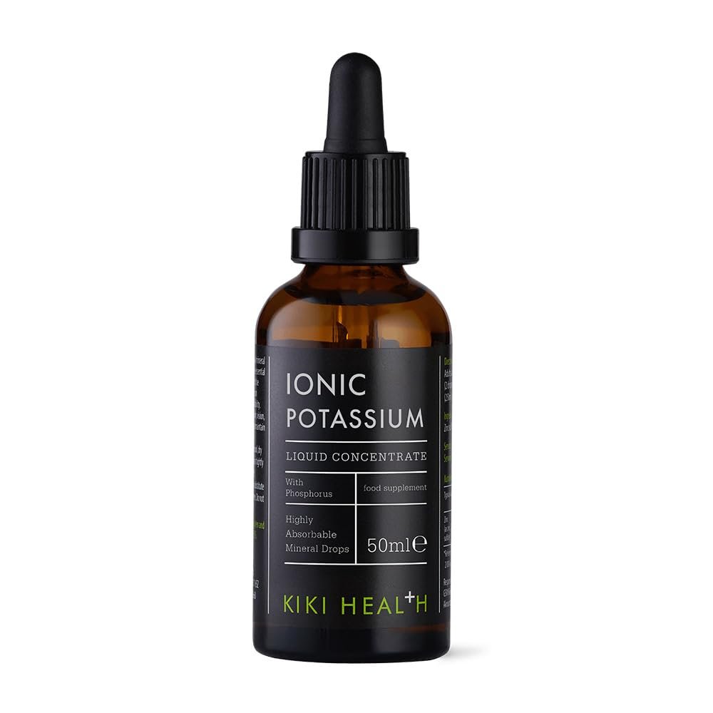 Ionic Potassium Liquid Concentrate 50ml High Absorption Calcium Supplement Drops for Daily Electrolyte & Hydration Support 300mg Potassium/Serving (15% RI) & 120mg Phosphorus/Serving (17% RI)