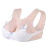 Funxzior Realistic Silicone Breastplate with Breathable U-Back Natural Teardrop Shape & Adjustable Filling Cotton/Gel 6 Sizes & 3 Skin Tones for Crossdressing Drag Cosplay (G Cup, Cotton, Ivory) view 1