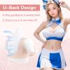 Funxzior Realistic Silicone Breastplate with Breathable U-Back Natural Teardrop Shape & Adjustable Filling Cotton/Gel 6 Sizes & 3 Skin Tones for Crossdressing Drag Cosplay (G Cup, Cotton, Ivory) view 2