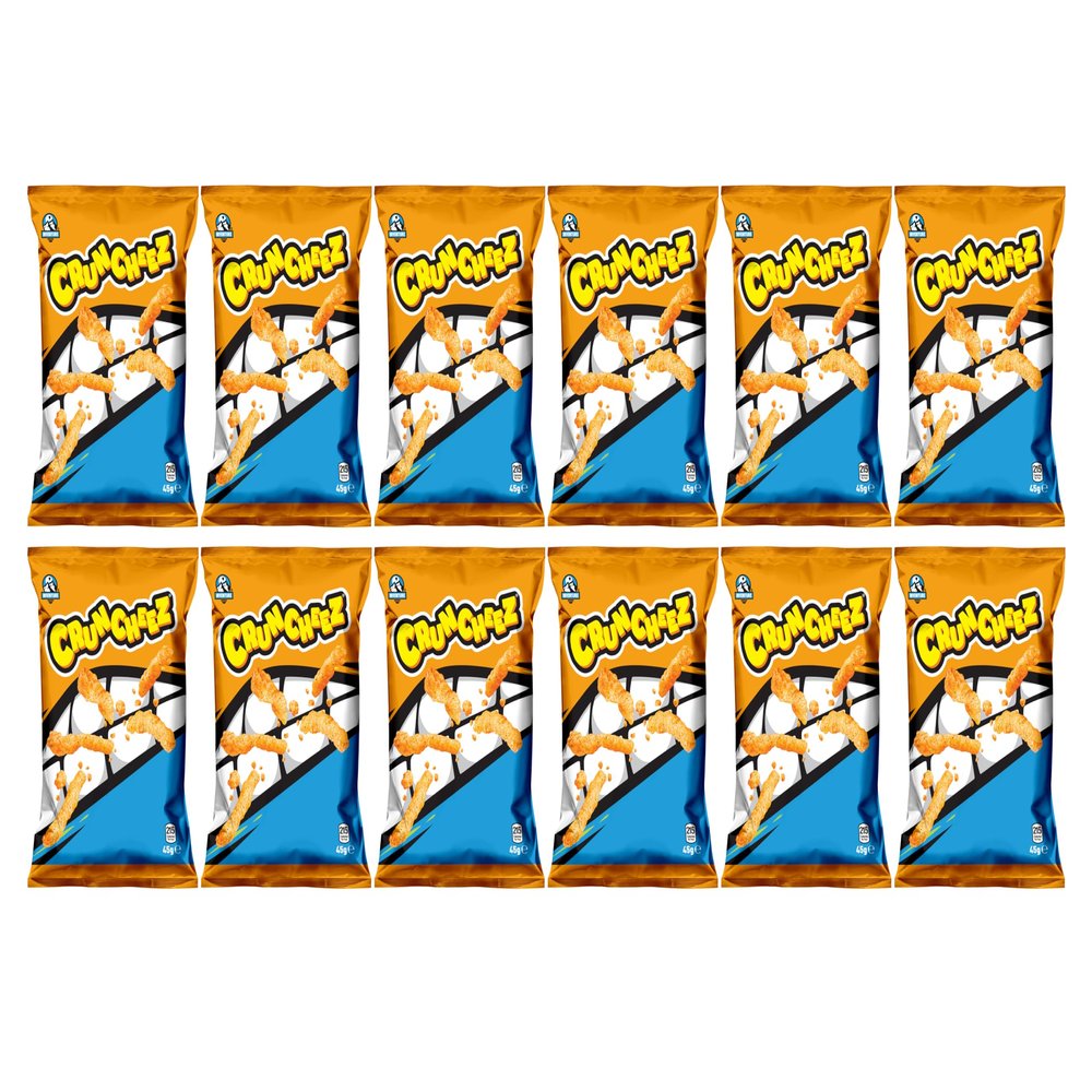 Inventure Cruncheez Cheese 45g x 12 (Flavoured Crunchy Corn Snack)
