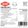 Aksoy Fine Sea Salt 2KG, Fine Grain Premium Quality, GMO Free, Supreme Quality Chemical Free, Vegan, Fine Grain All-Natural Salt, Triple-Washed in Spring Water view 3